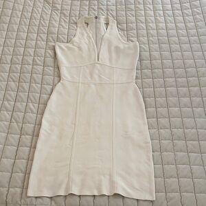 BCBGMaxAzria Ivory Backless Dress
